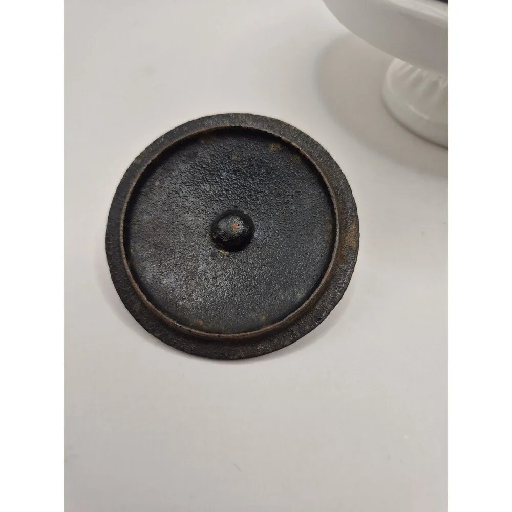 Vintage Cast Iron Japanese Tetsubin Tea Kettle Cherry Blossom Black